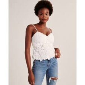 Abercrombie Lace Peplum Top - Size XS